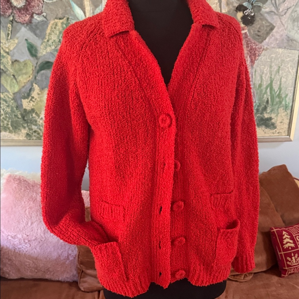 Chic Red Teddy Jacket - image 5